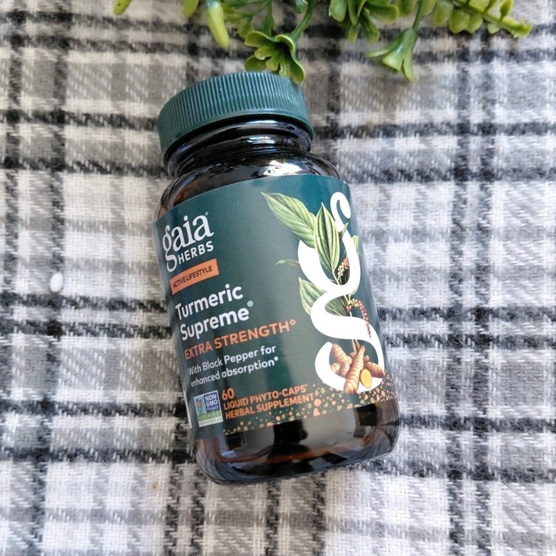Gaia Herbs Turmeric Supreme Extra Strength Turmeric Supplement 60 Capsules