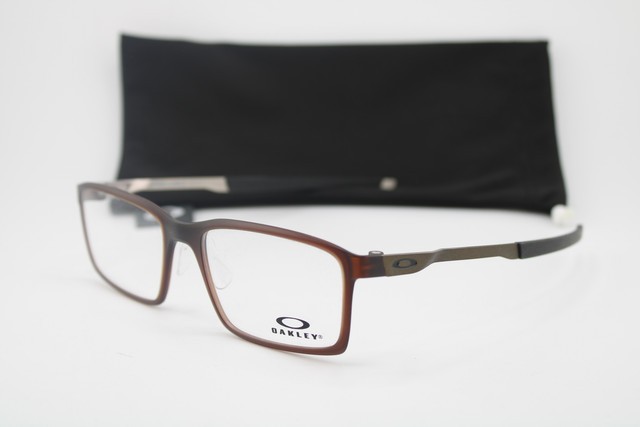 NEW OAKLEY OX8097-0454 STEEL LINE S MATTE DARK AMBER AUTHENTIC EYEGLASSES 54-17