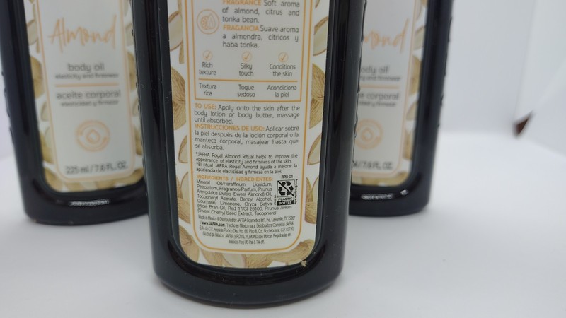 Jafra Royal Almond Body Oil 4 pack total 30.4 FL OZ gallery