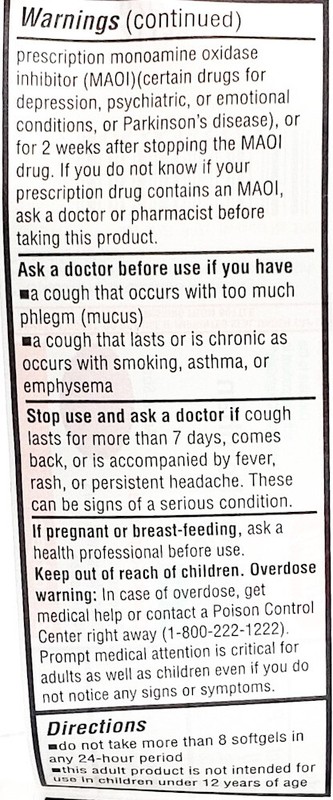 Robafen Cough Suppressant - 15 mg - 20 Softgels (2 Pack) - Exp Date 03-2025 gallery
