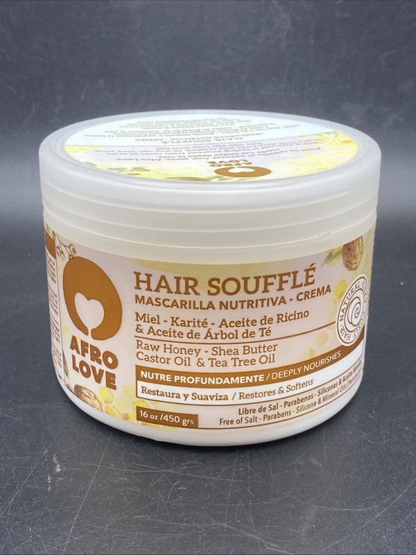 Afro Love Hair Treatment Hair Souffle 16oz Raw Honey – Shea Butter – Castor Oil