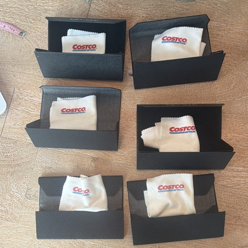Kirkland Signature & Karen Kane Black & Clamshell Hard Eyeglass Cases Lot