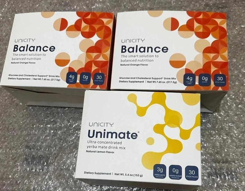Pack Of 3-Unicity Balance 60ct + Unimate Lemon 30ct Combo (Free Shipping