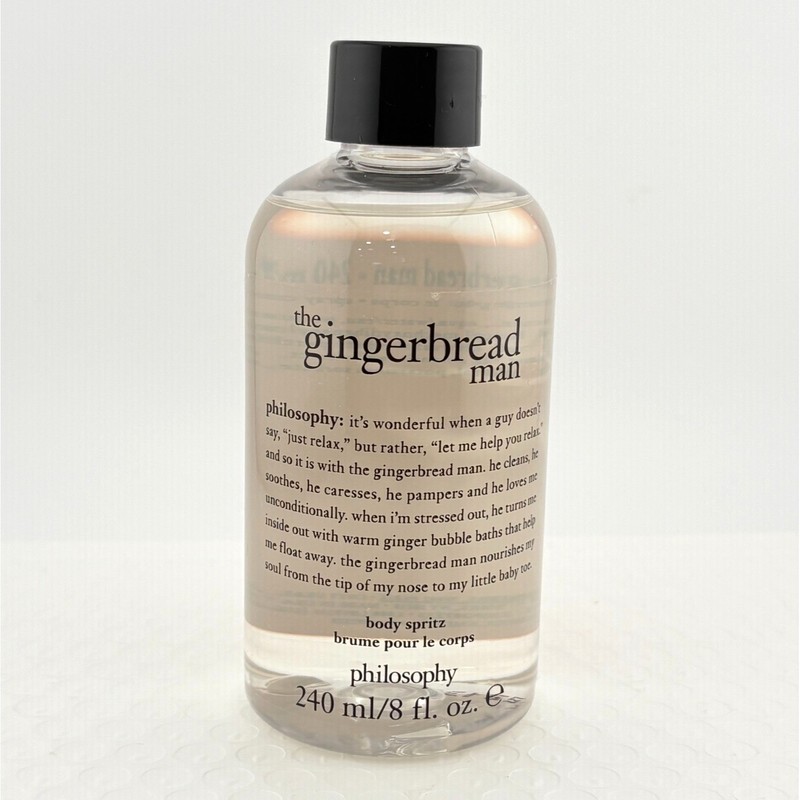 Philosophy The Gingerbread Man 8 fl. oz. Body Spritz w/ Spritzer Pump Sealed New