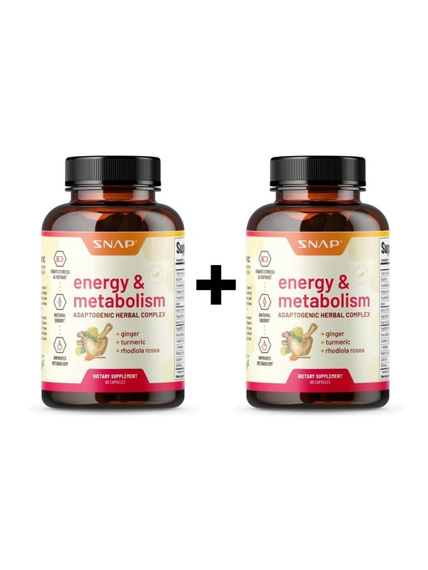 Energy Booster & Metabolism Weight Loss Support, Stress Relief, Fatigue, 2-Pack