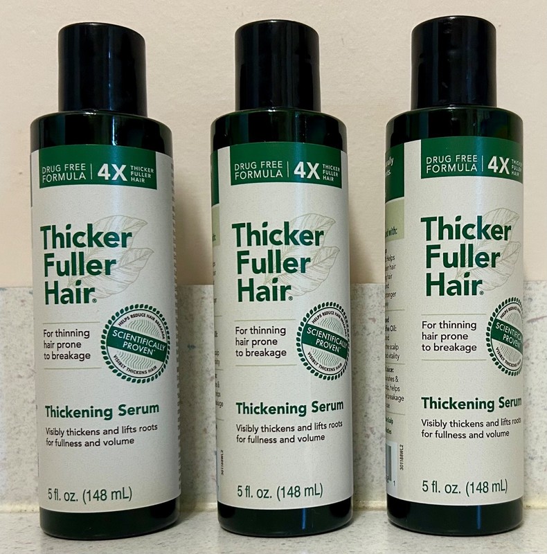 3 Thicker Fuller Hair Thickening Serum – Thinning Hair Treatment 5 fl.oz