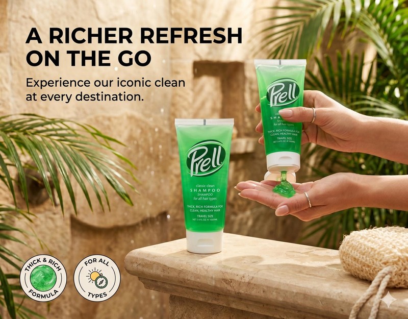 Prell Classic Clean Shampoo - Travel Size 3.4 fl oz (100 ml) 2 Pack gallery