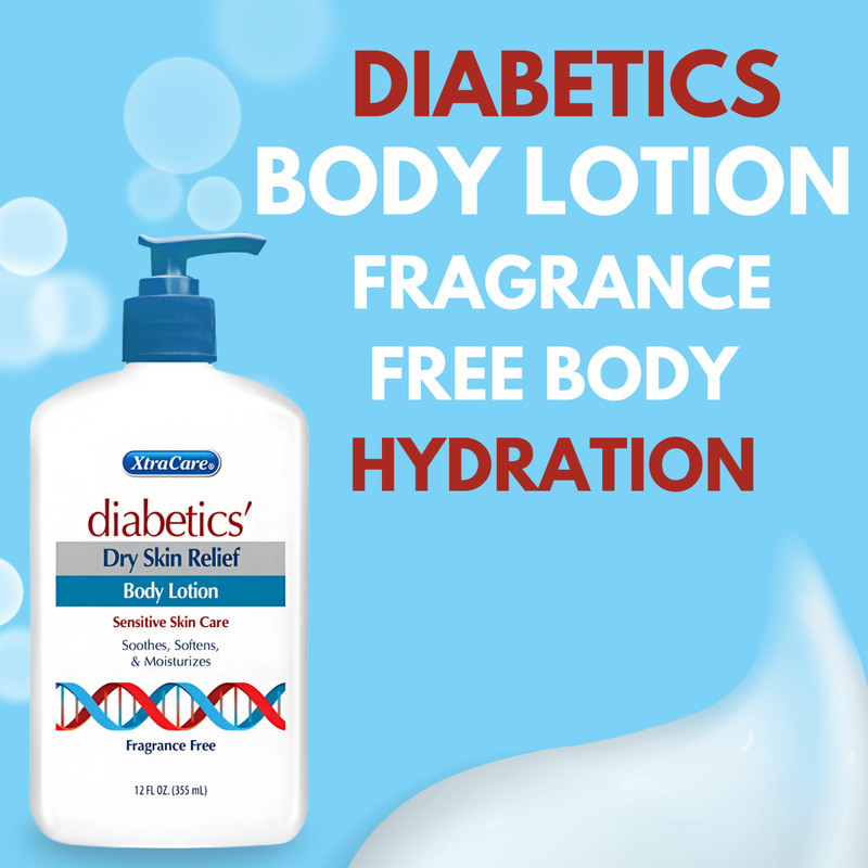 XtraCare Diabetics Dry Skin Body Lotion, Fragance Free - 12 fl oz (3-Pack) gallery