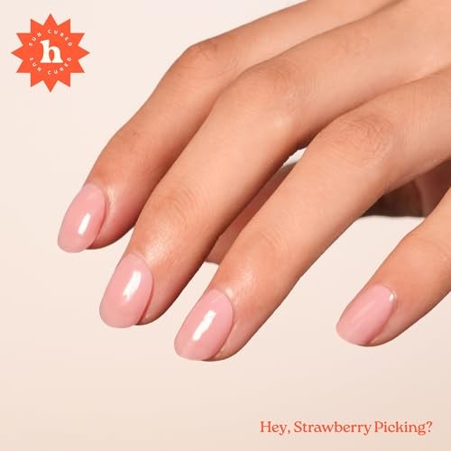 Semi Cured Gel Nail Strips | No LED Lamp Needed | Solid, Pink, Spring | Easy gallery