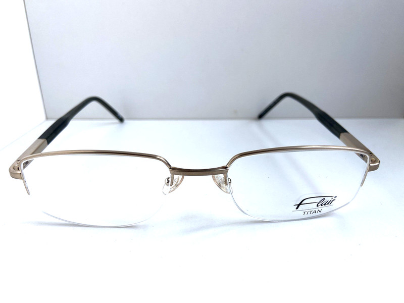 Flair 467 col.718 Gunmetal 54mm Semi-Rimless Men’s Eyeglasses Frame Germany .