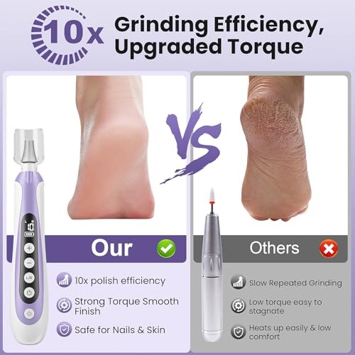 Nail Drill, Electric Nail File & 10-Speed Cordless Nail File, 10 in 1 Purple gallery