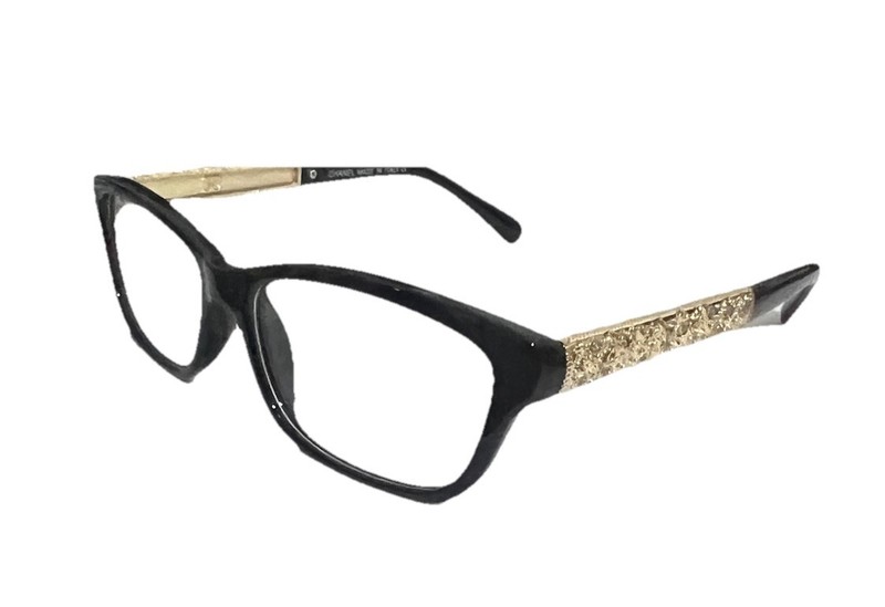 Chanel Eyeglasses Frame,black&gold ,52,17,138. Woman.(Sale Price)nice Quty