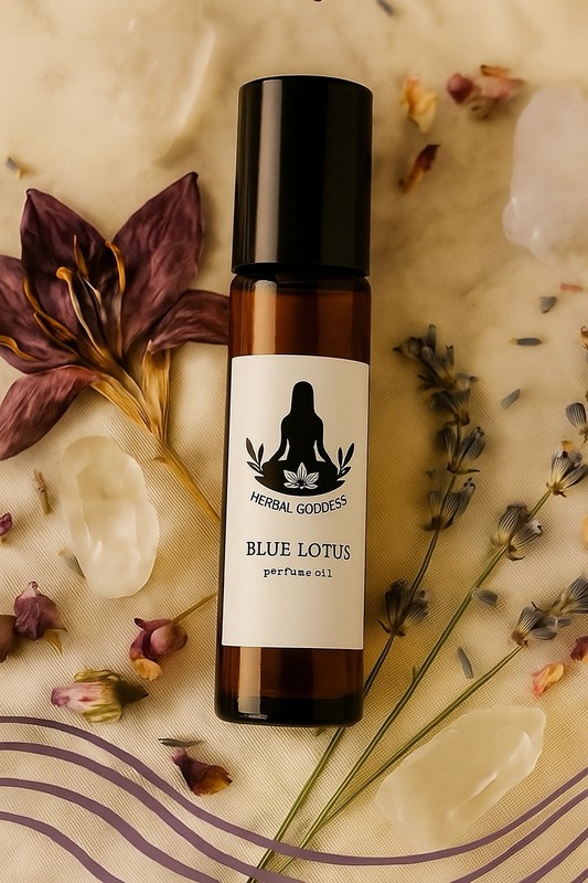 Blue Lotus Perfume Oil 10ml Roller Ball Perfume Organic Egyptian Blue Lotus Oil gallery