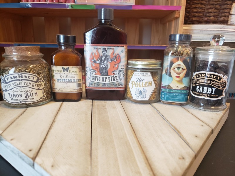 Montana Fire Cider, Lemon Balm Herb, Elder Candy, Bath Salt, Tea, Bee Pollen Lot