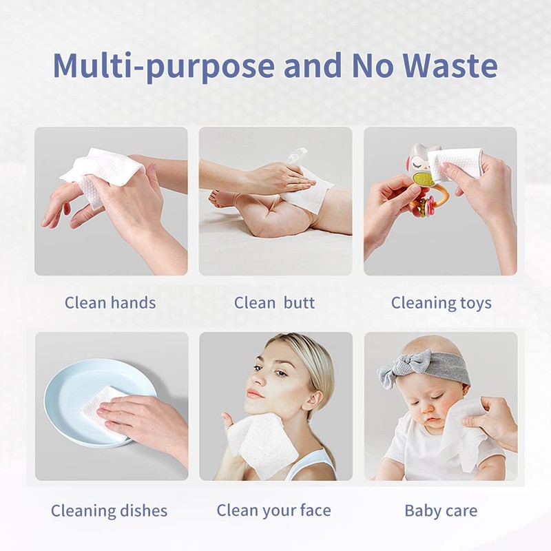 Disposable Face Towel Cotton Facial Tissues Dry Face Cloths Thick Facial Wipes gallery