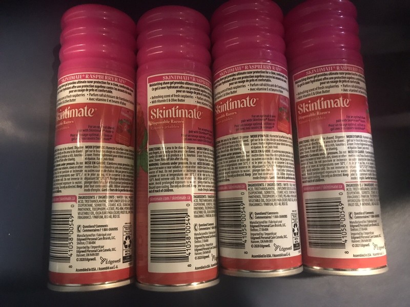 Lot of 4 Skintimate Raspberry Rain Moisturizing Shave Gel 7oz Each, gallery