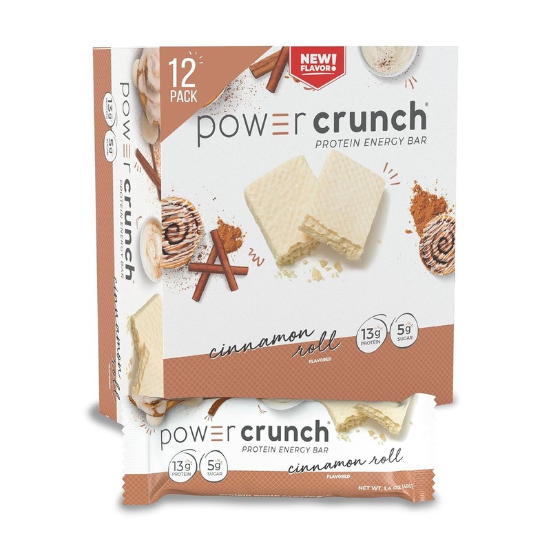 Cinnamon Roll Protein Bars – 13g Protein, 0g Sugar, Crisp Wafer Texture