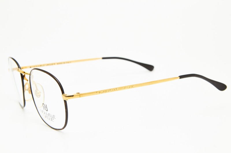 NEW WAVE ROBIN 50 gold oval eyeglasses vintage 80s👓unisex gallery