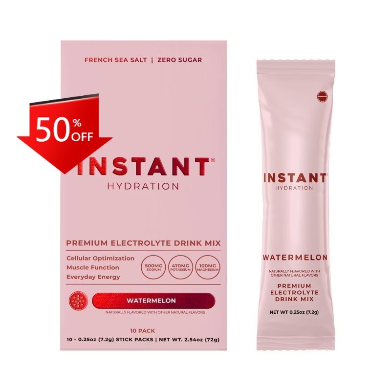 Instant Hydration Watermelon Electrolyte Drink Mix Sports Drink – 10ct/72gms