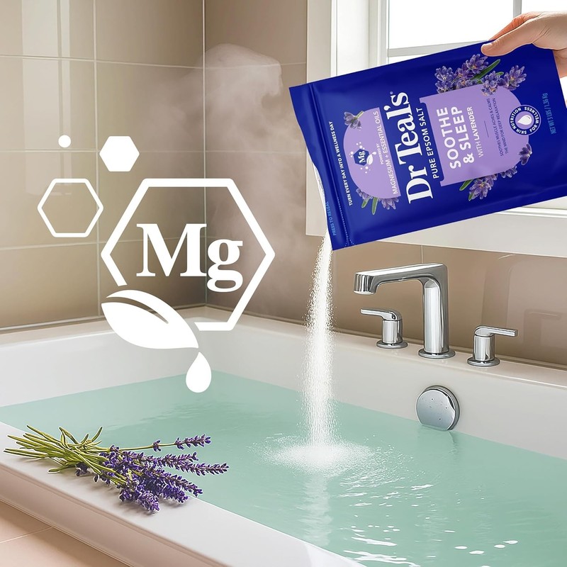 Dr Teal's Epsom Salt Soaking Solution, Soothe & Sleep, Lavender, 3lbs, Free Ship gallery