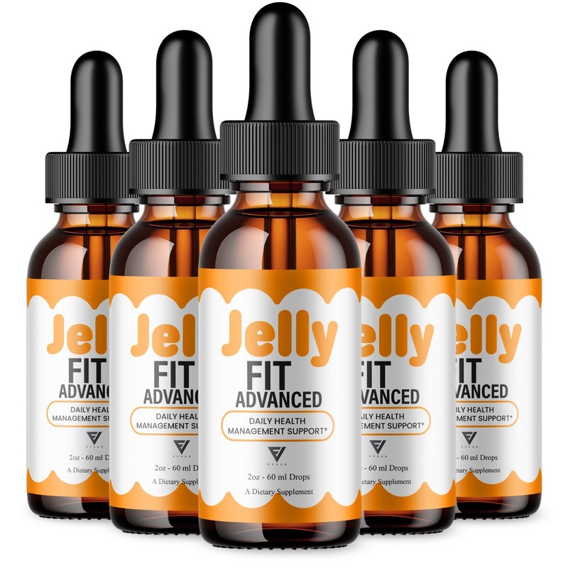 (5 Pack) Jelly Fit Weight Management Drops, JellyFit Overall Support (10oz)