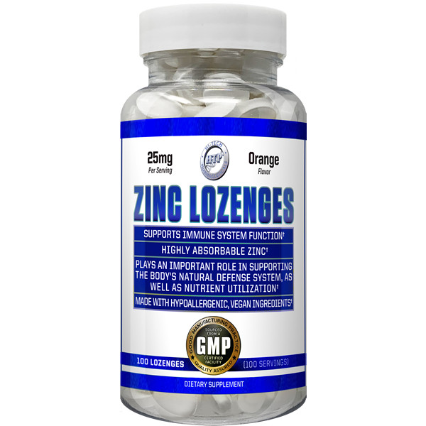 Chewable Hi Tech Zinc Lozenges 25mg – 50mg 100 Tablets Orange Flavor IMMUNITY