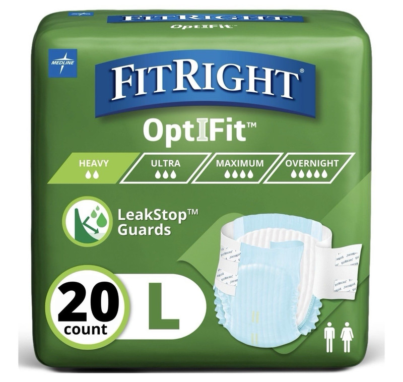 FitRight OptiFit Briefs Incontinence Pants L (44-56 in) 20 Ct Extra+ LeakStop