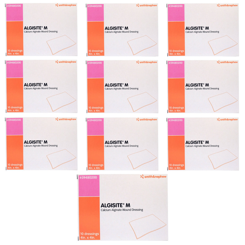 Smith & Nephew Algisite M Calcium Alginate Dressing, 4″ x 4″ Pads – Case of 100