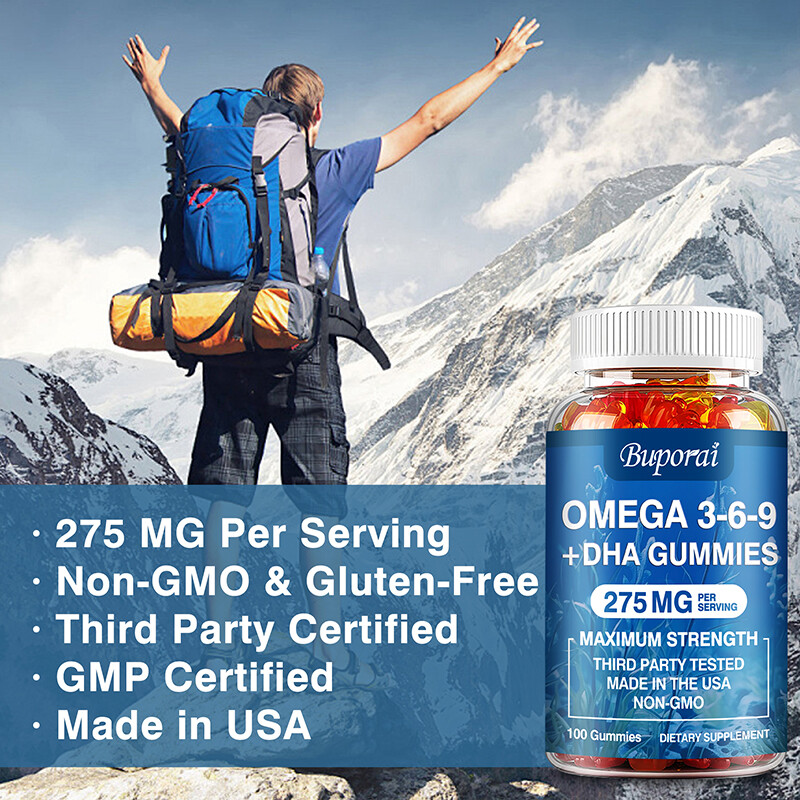 Omega 3 6 9 + DHA Gummies - Joint & Cardiovascular Health, Brain & Eye Health gallery
