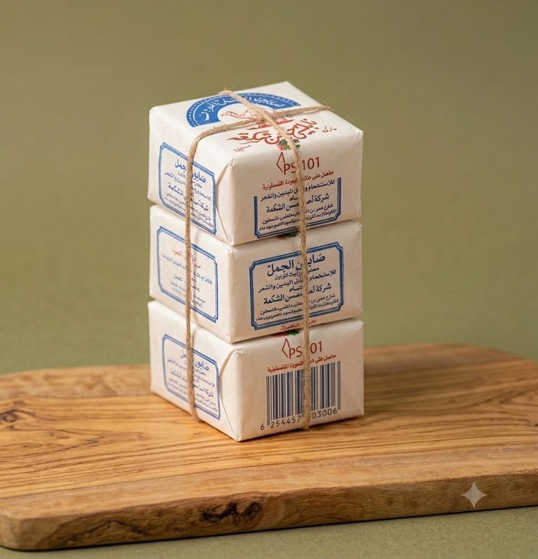 Authentic Al-Jamal Nabulsi Soap 100% Olive Oil Palestine Handmade Natural 1 Bar