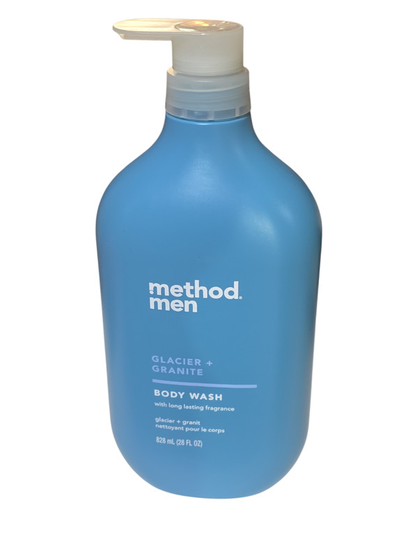 Method Men Body Wash Glacier Granite Fragrance | 28oz In Shower Pump Bottle Gel