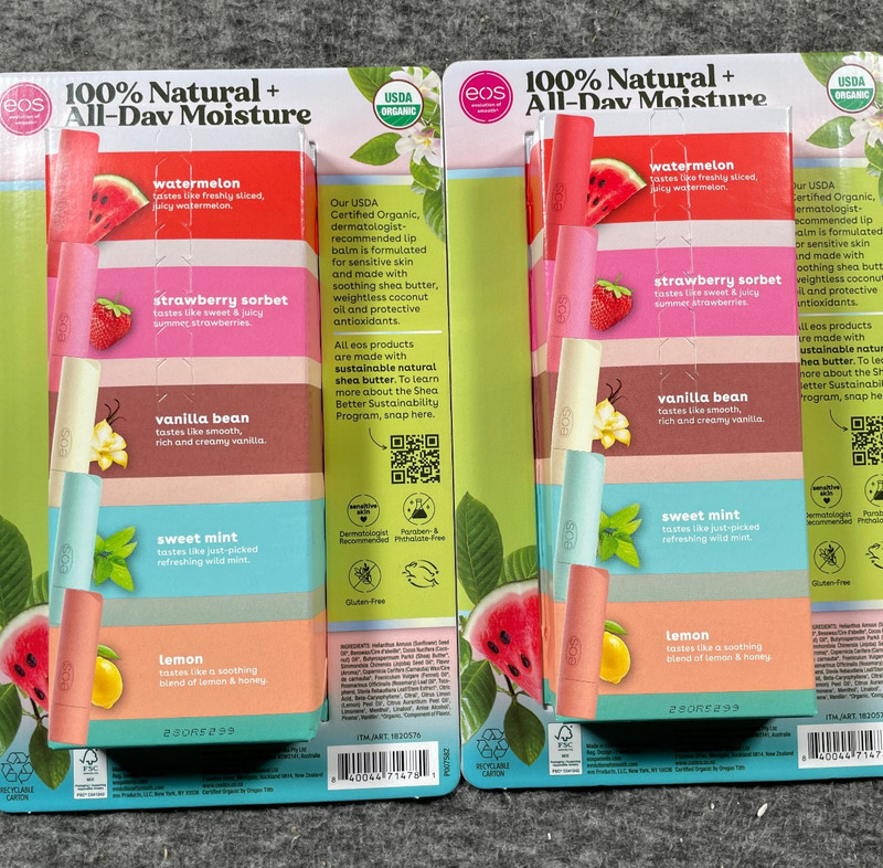 EOS Organic Lip Balm 18 Pack Natural Ingredients 5 Flavors Moisturizing Balm gallery