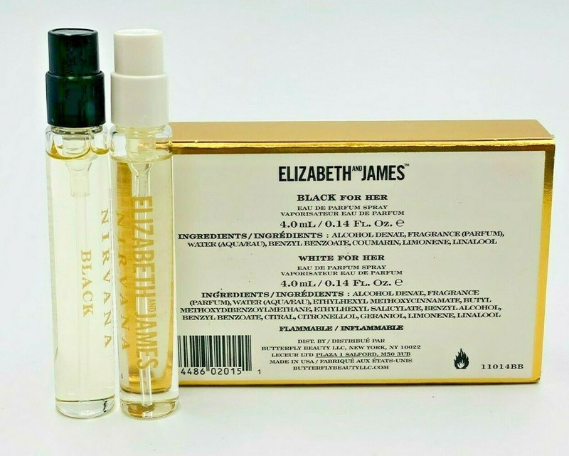 Elizabeth and James Nirvana White/Black Set Spray 2 x 0.14 oz/4 ml NIB Lot 50pcs gallery