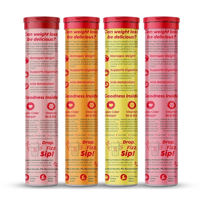 PLIX THE PLANT FIX Apple Cider Vinegar Tablet weight loss Pack 4 ( Multi Flavor) gallery