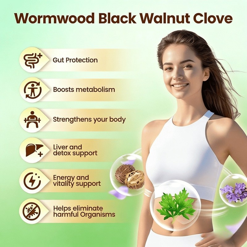 VivoNu Wormwood Black Walnut Cloves Capsules,Natural Cleanse&Metabolism Support gallery
