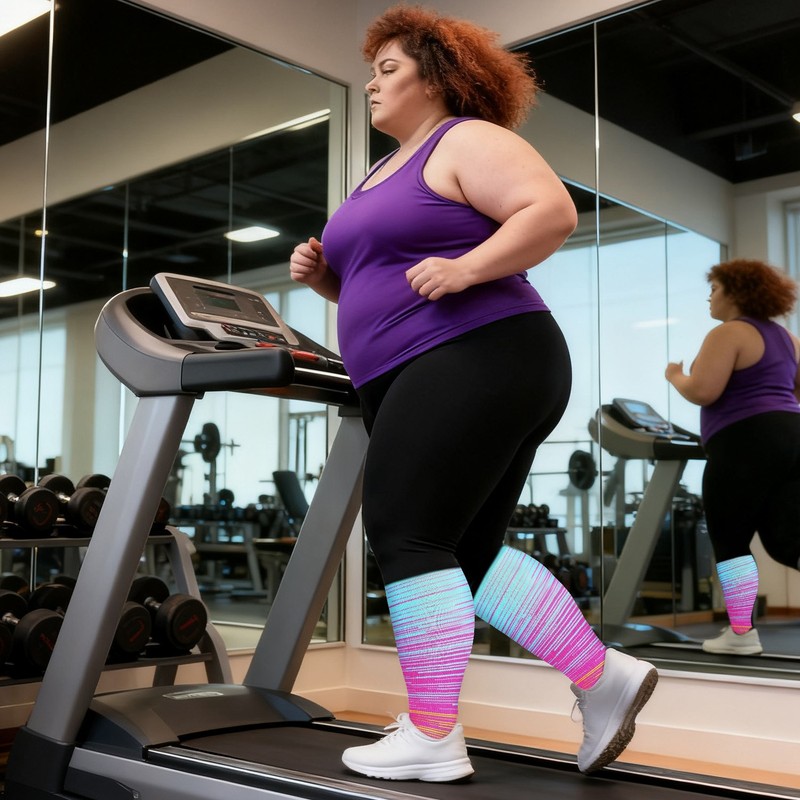 Plus Size Compression Socks 20-30 mmhg for Men and Women Wide Calf 2XL-4X-Large gallery