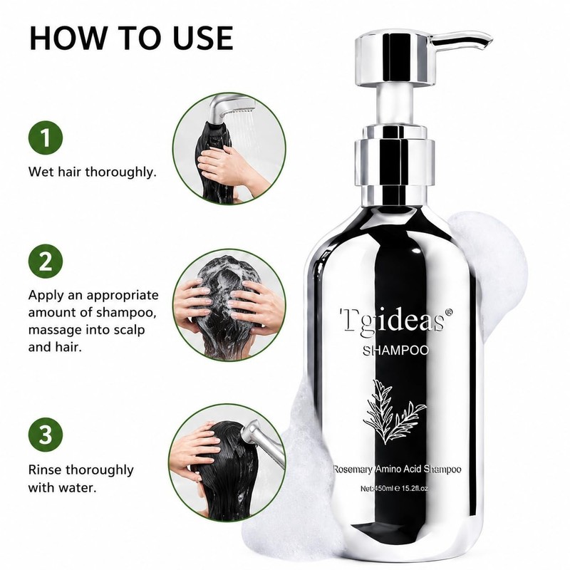 Hair Growth Shampoo for Thinning Hair, Biotin & Rosemary, Volumizing Formula, Da gallery
