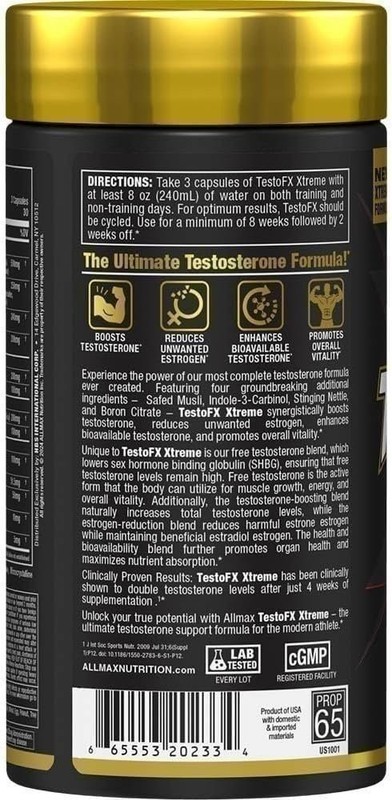 ALLMAX TESTO-FX, Testosterone Booster, 90 Capsules (2 Bottles) gallery