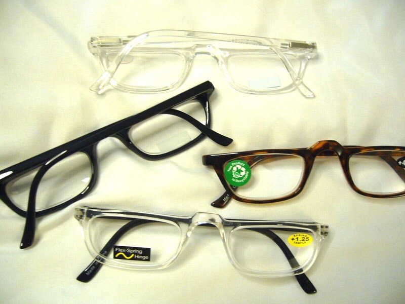 Men's 1/2 Moon Reading Glasses 1.00 ~ 4.00 Women's Half Moon Spring Hinges R216S gallery