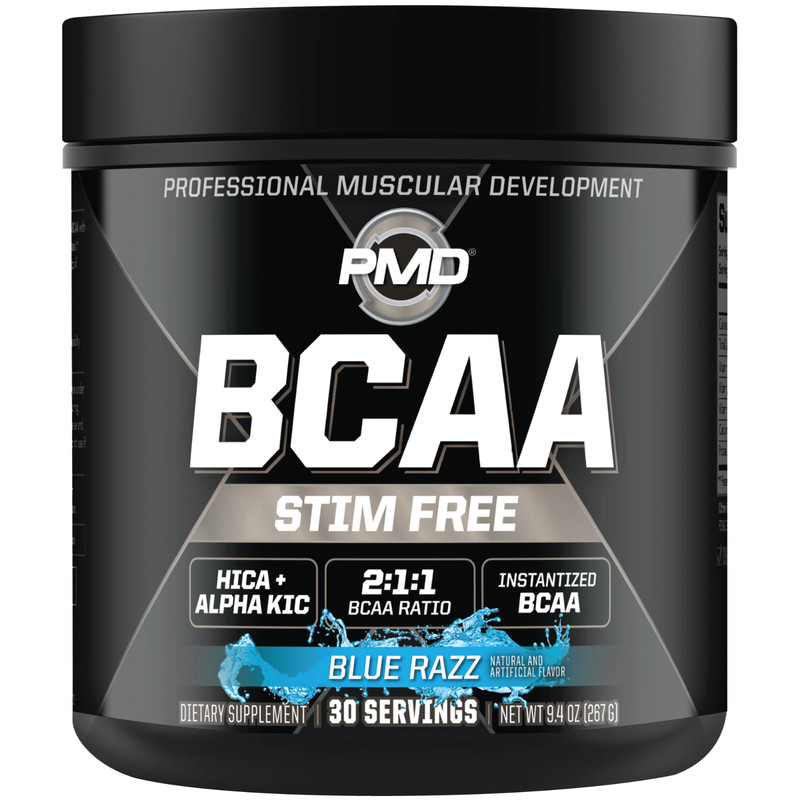 PMD BCAA Stim Free Amino Acids for Performance & Recovery – Blue Razz (30 Serve)