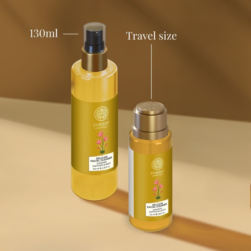 FOREST ESSENTIALS delicate facial cleanser saffron & neem 50ml gallery