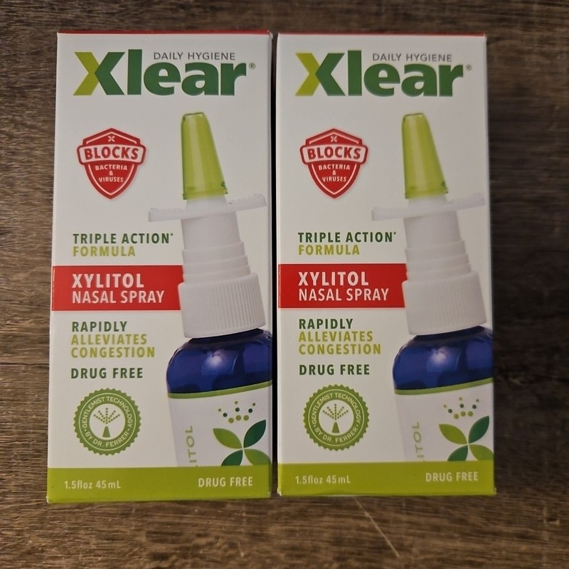 Xlear Natural Saline Nasal Spray with Xylitol 1.5 oz x2 Exp 2025+ gallery