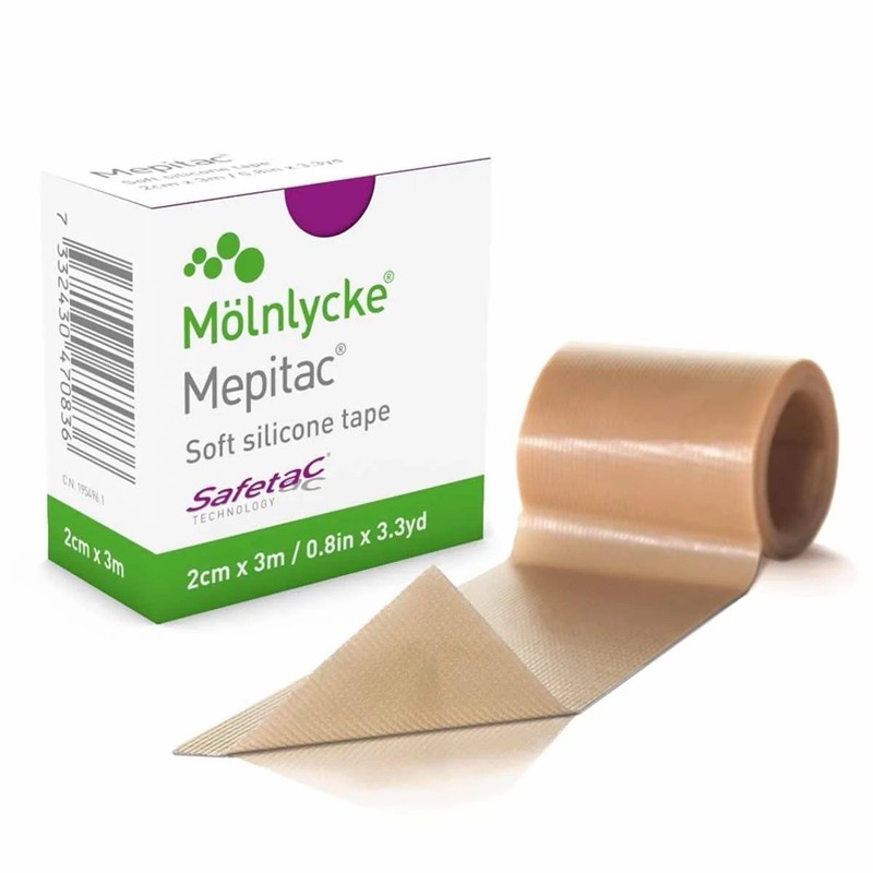 10 Pack! Mepitec Molyncke Silicone Tape 2cm x 3m Soft Silicone Tape!BEST PRICE gallery