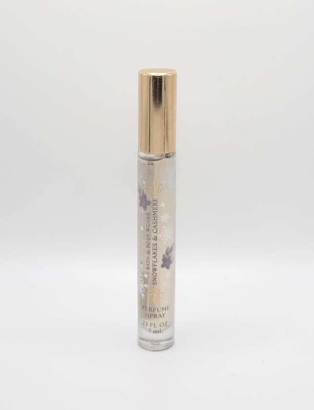 Bath & Body Works Snowflakes & Cashmere Travel Size Perfume Spray Mist EDP .23oz