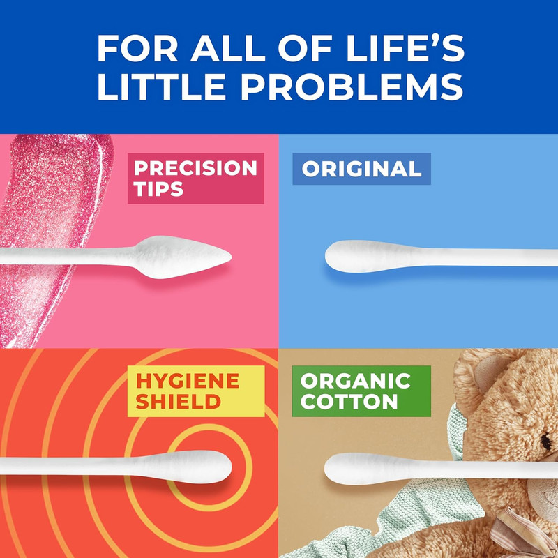 Cotton Swabs, Original, For Home, First Aid and Beauty, 100% Cotton, 500 Count gallery