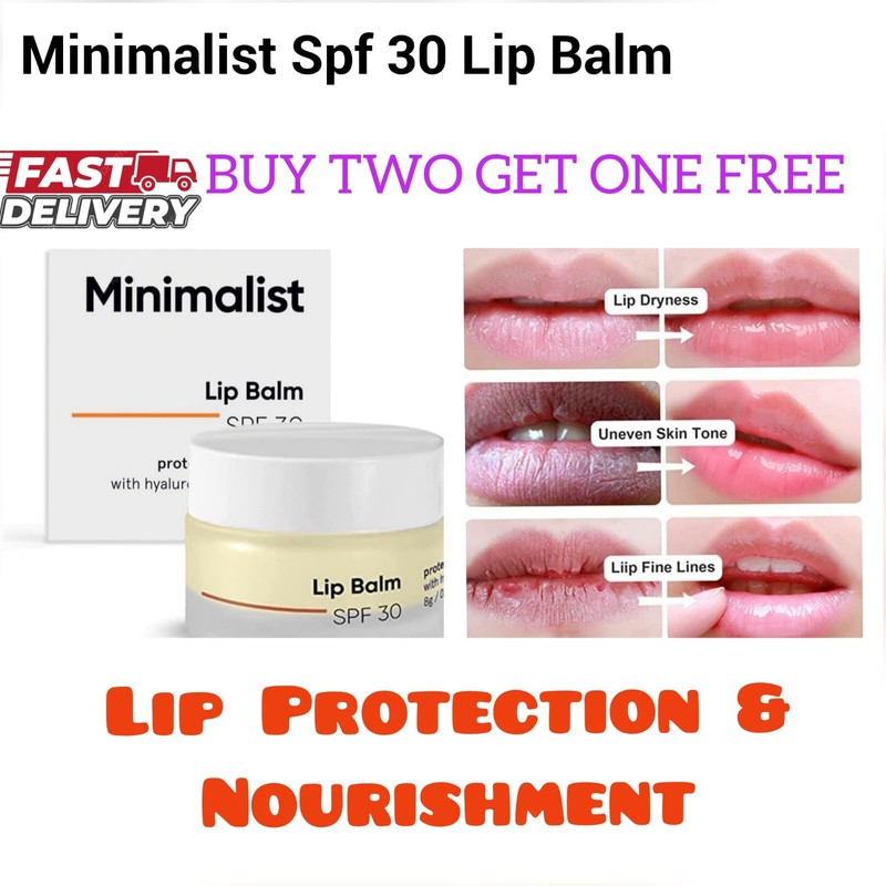 Minimalist Spf 30 Lip Balm With Ceramides & Hyaluronic Acid | Lip Protection 8gm