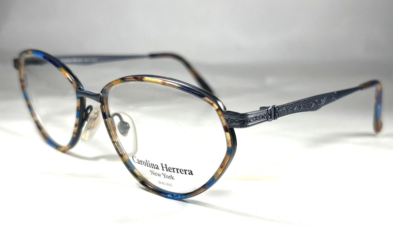 Carolina Herrera CH 2001 0003 Eyeglasses Frame Antique Blue Size: 58-14-135