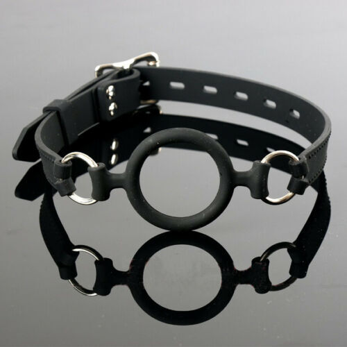 Open Mouth Gag, O-Ring Gag,BDSM Bondage Silicone Gag Slave Submissive gag gallery