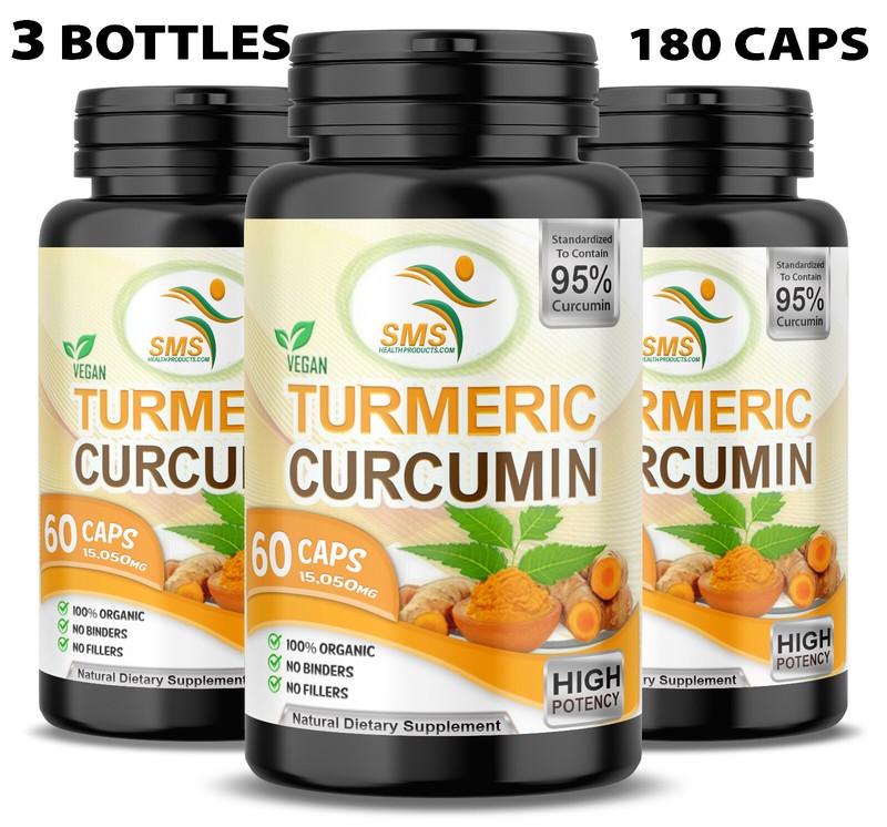 TURMERIC CURCUMIN 95% MAXIMUM Potency With Bioperine® 2000mg DAILY 180 Capsules