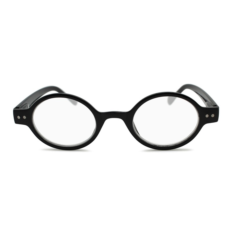 Round Frame Reading Glasses Oval Retro Circle Rimmed Readers Small Spring Hinges